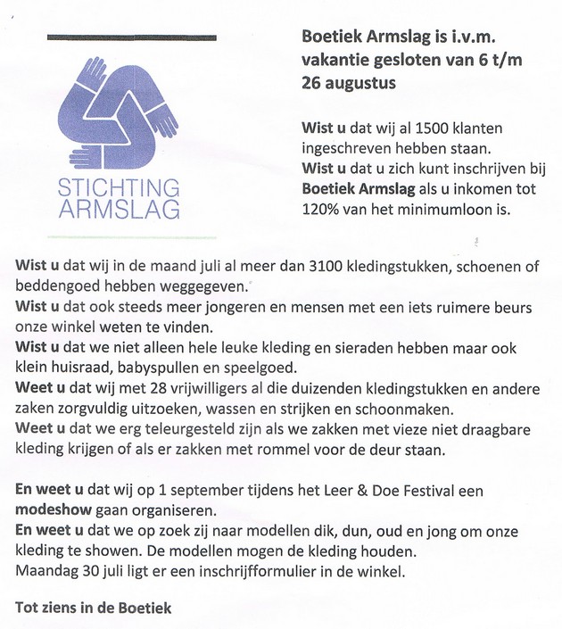 modeshow Leer & Doe Festival Stichting Armslag Stadskanaal