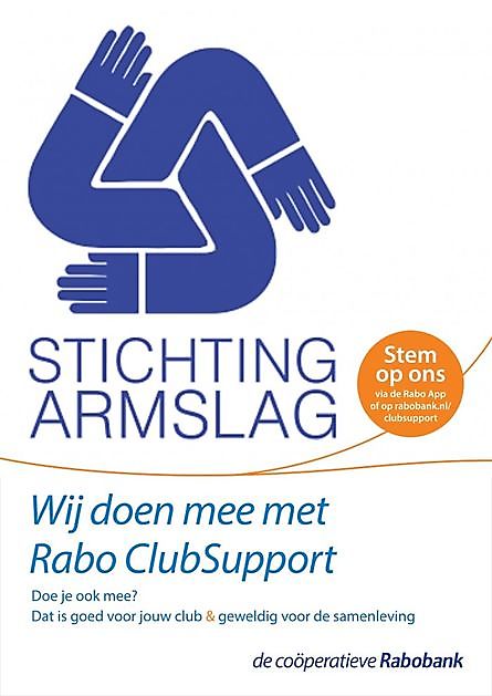 Stemmen voor Rabo Club Support 2022 op Stichting Armslag Stichting Armslag Stadskanaal